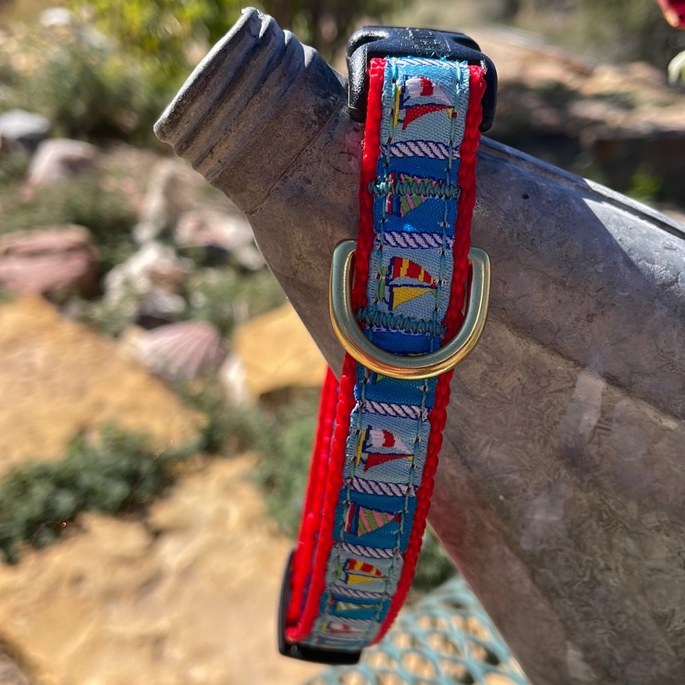 Sailboat dog Collar Medium